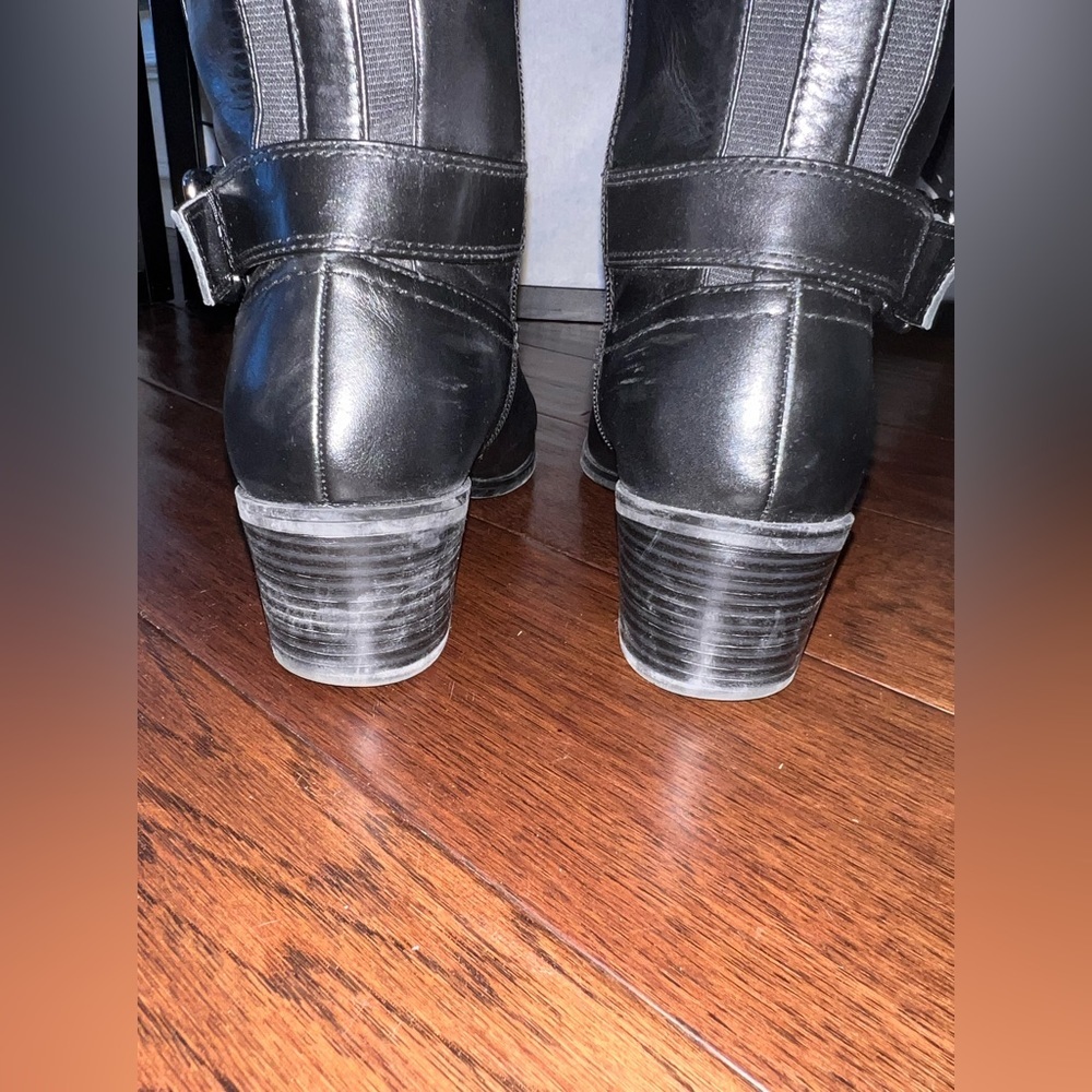 Bandolino Womens Wide Calf 7 1/2 Tall Black With Comfort Plus Size Boots - Picture 10 of 16